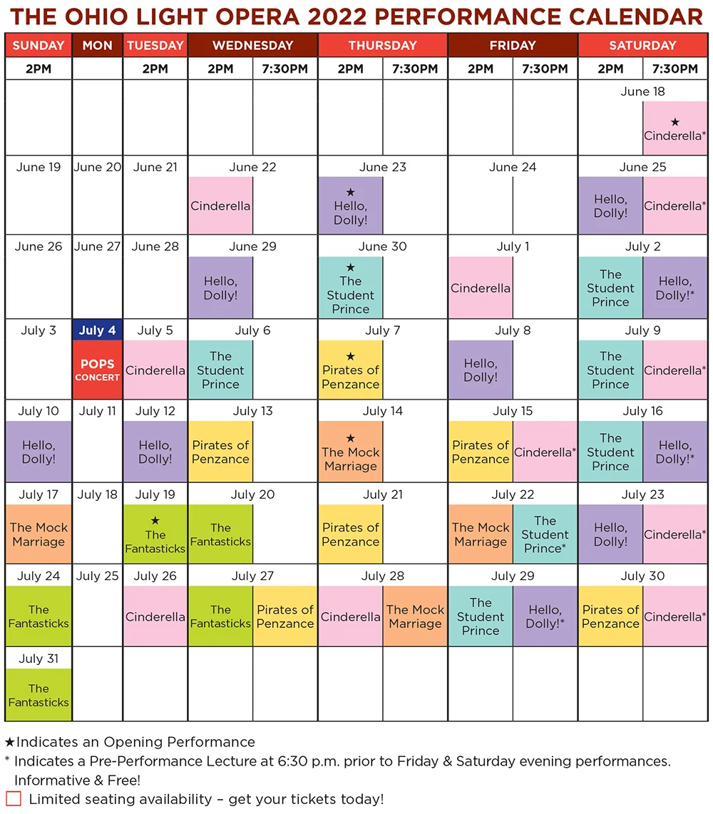 Calendar of Events